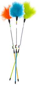 GIMCAT žaislas katėms lazdelė su spyruokle,plunksnomis ir varpeliais, 46cm