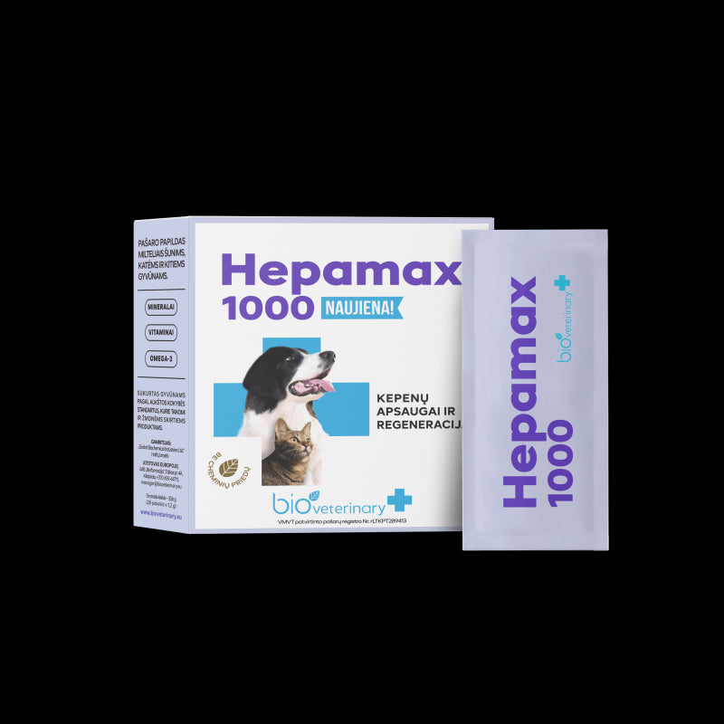 Bioveterinary Hepamax 1000 maisto papildas augintiniams N28