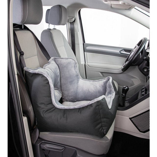 TRIXIE Automobilinis guolis, tvirt. prie sėdynės, 50x40x50 cm, juoda-pilka
