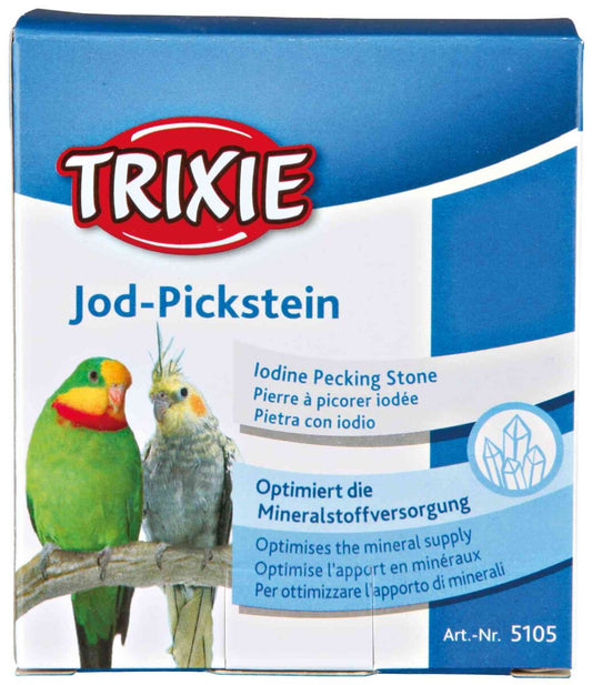 TRIXIE Pecking stone akmuo su jodu 90 g (pak.9)