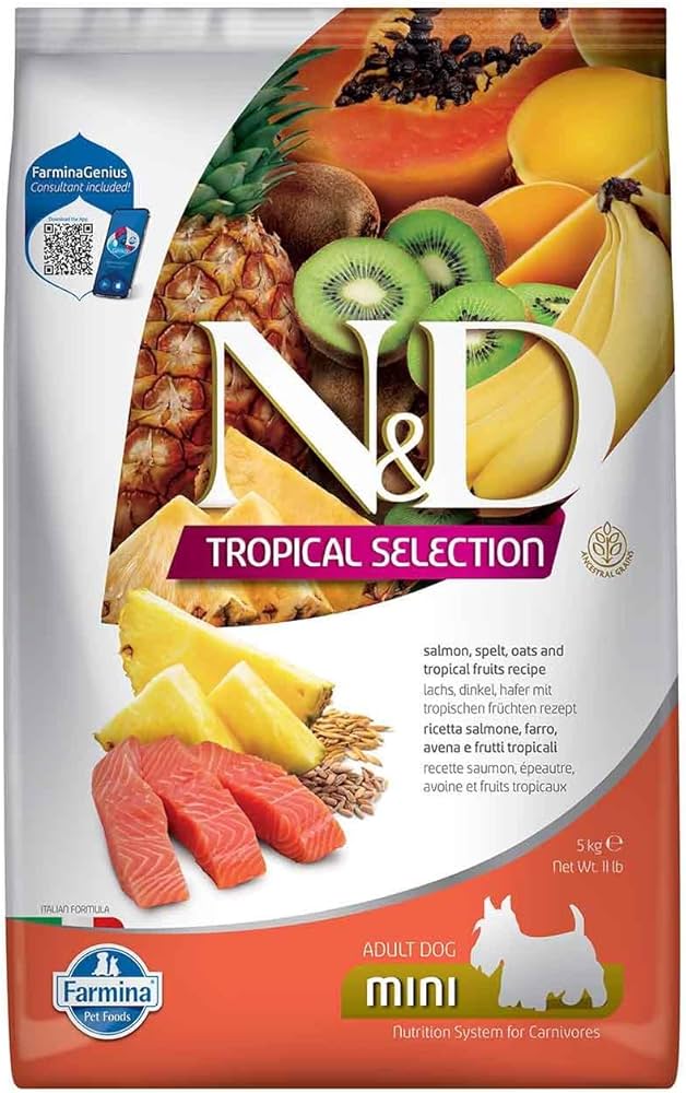 FARMINA N&D TROPICAL SELECTION - DOG Dry Salmon ADULT MINI 5 kg