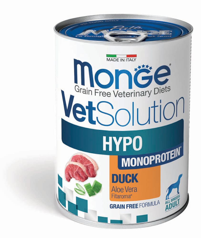 Monge VetSolution Dog Wet HYPO MONO Duck 400g