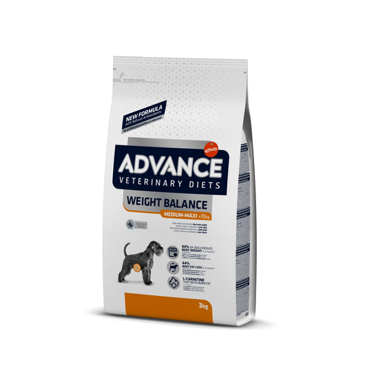 Advance Veterinary Diets Weight Balance Dog Sausas maistas šunims su pertekliniu svoriu