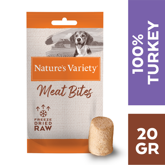 Nature's Variety Meat Bites Liofilizuoti skanėstai su kalakutiena 20 g