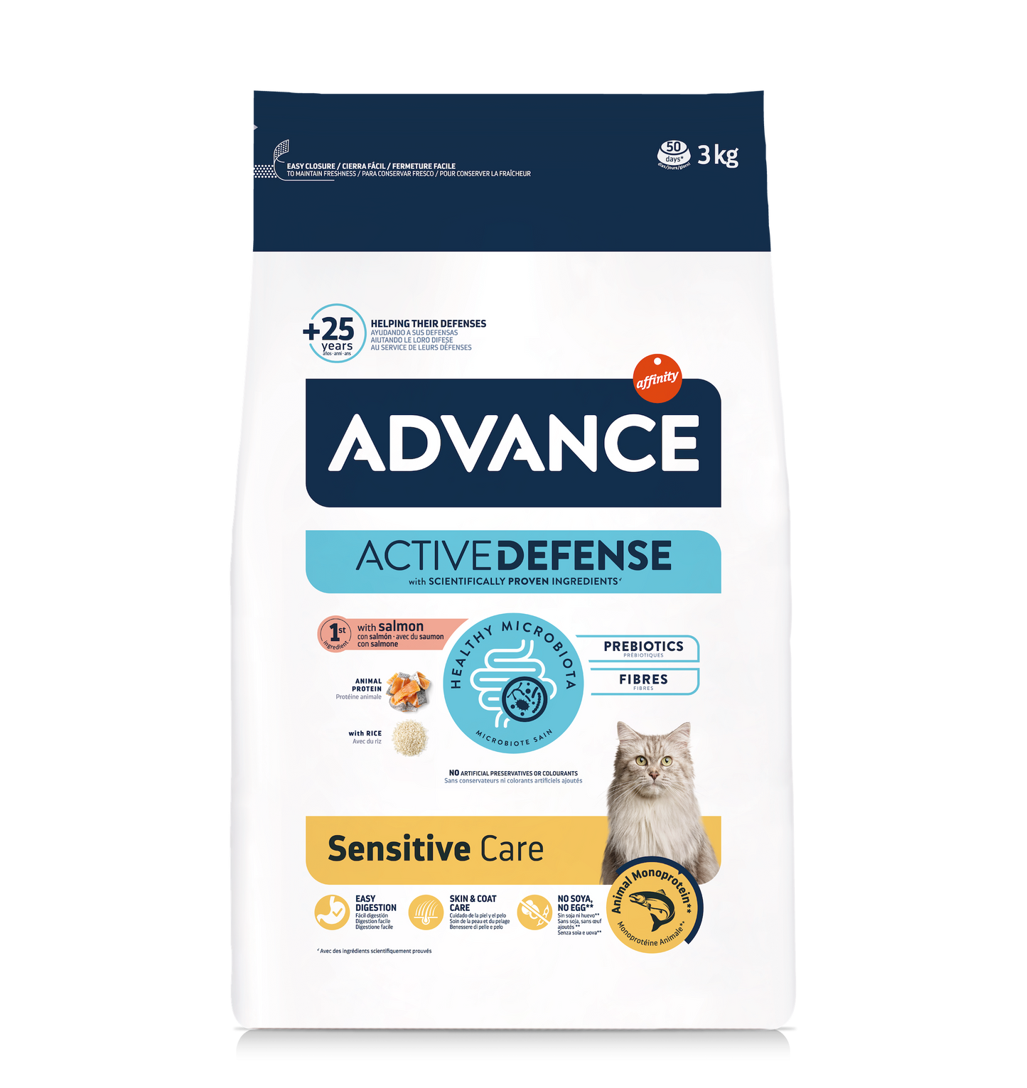 Advance Veterinary Diets Adult Sensitive Salmon&Rice sausā barība kaķiem ar jutīgu gremošanas traktu 3 kg