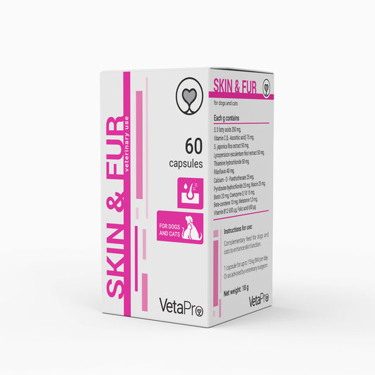 Skin&Fur Papildai katėms ir šunims kenčiantiems nuo odos ligų N60