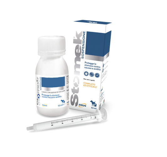 Stomek suspensija esant padidėjusiam rūgštingumui ir pykimui šunims ir katėms 50 ml