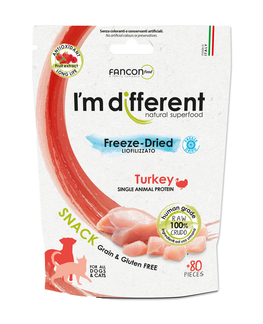 Diff Snack Turkey Liofilizuoti skanėstai šunims ir katėms su kalakutu 40 g