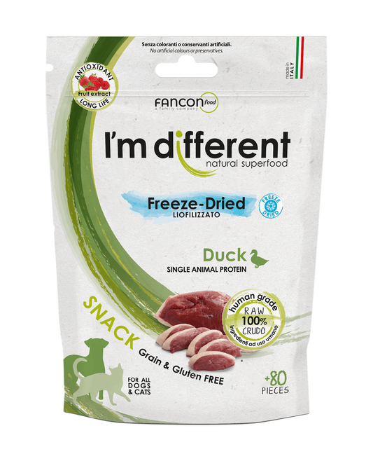 Diff Snack Duck Liofilizuoti skanėstai šunims ir katėms su antimi 40 g