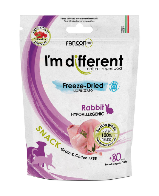 Diff Snack Rabbit Liofilizuoti skanėstai šunims ir katėms su triušiu 40 g