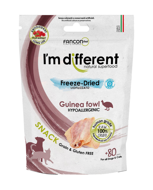 Diff Snack Guinea Fowl Liofilizuoti skanėstai šunims ir katėms su perline višta 40 g
