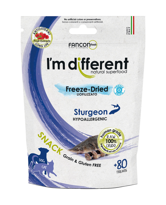 Diff Snack Sturgeon Liofilizuoti skanėstai šunims ir katėms su eršketu 40 g