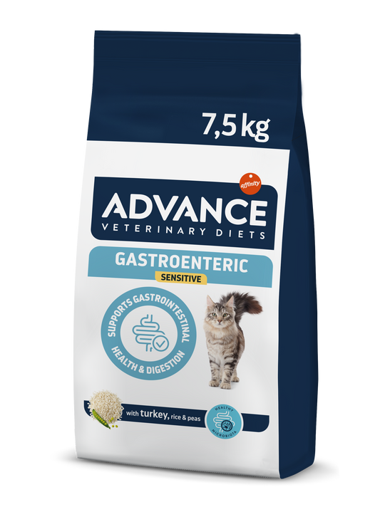 Advance Veterinary Diets Gastroenteric Sensitive Sausas maistas katėms, turinčioms jautrų virškinamąjį traktą 7.5 kg