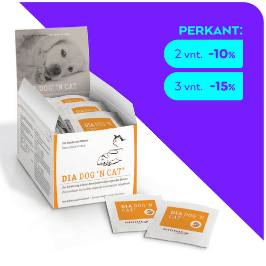 Dia Dog & Cat Kramtomosios tabletės šunims ir katėms sutrikusiai žarnyno absorbcijai N60