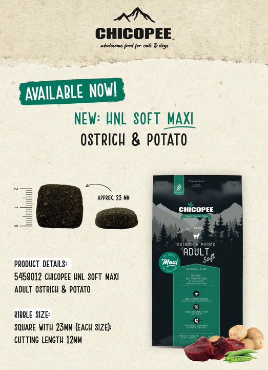 CHICOPEE HNL Holistic Nature Line Adult Maxi Ostrich & Potato Soft