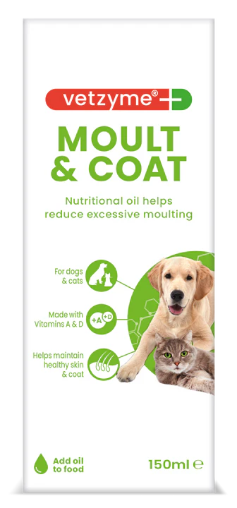 Vetzyme Moult coat-šėrimuisi ir kailiui 150 ml