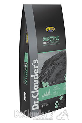DR. CLAUDER'S SENSITIVE JUNIOR subalansuotas sausas maistas jauniems šunims su ėriena ir ryžiais 20kg