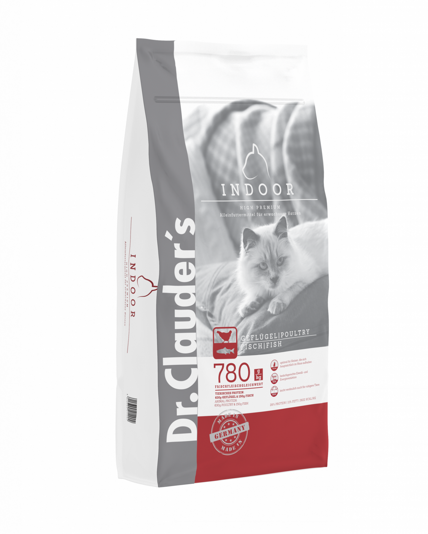 DR. CLAUDER`S INDOOR subalansuotas sausas maistas suaugusioms ramesnio būdo katėms 10 kg