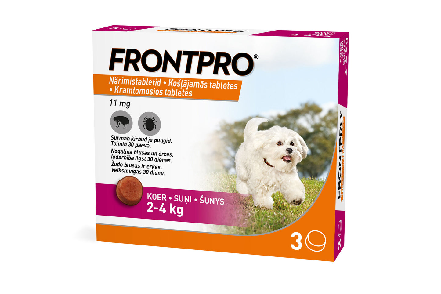 FRONTPRO S 11 mg suņiem 2–4kg N3