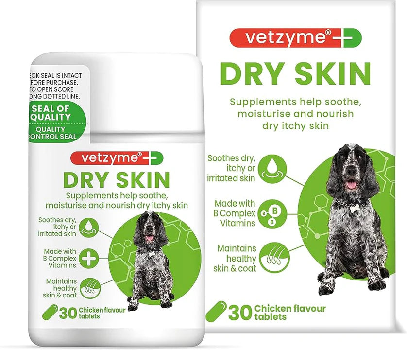 Vetzyme Dry Skin -Papildas Esant Sausai Odai (30tabl.)