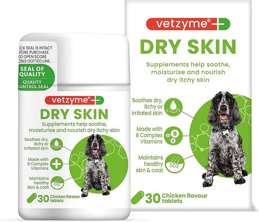 Vetzyme Dry Skin -Papildas Esant Sausai Odai (30tabl.)