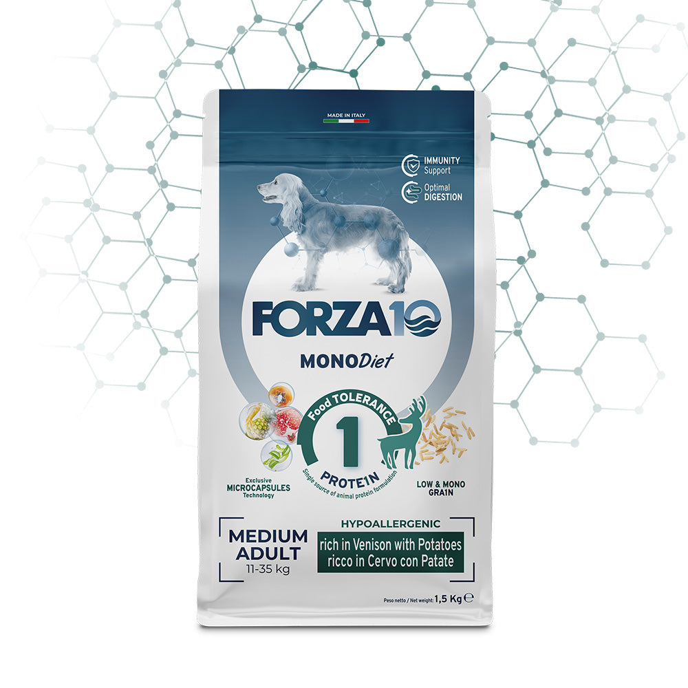 FORZA10 Medium Adult Diet su elniena ir bulvėmis