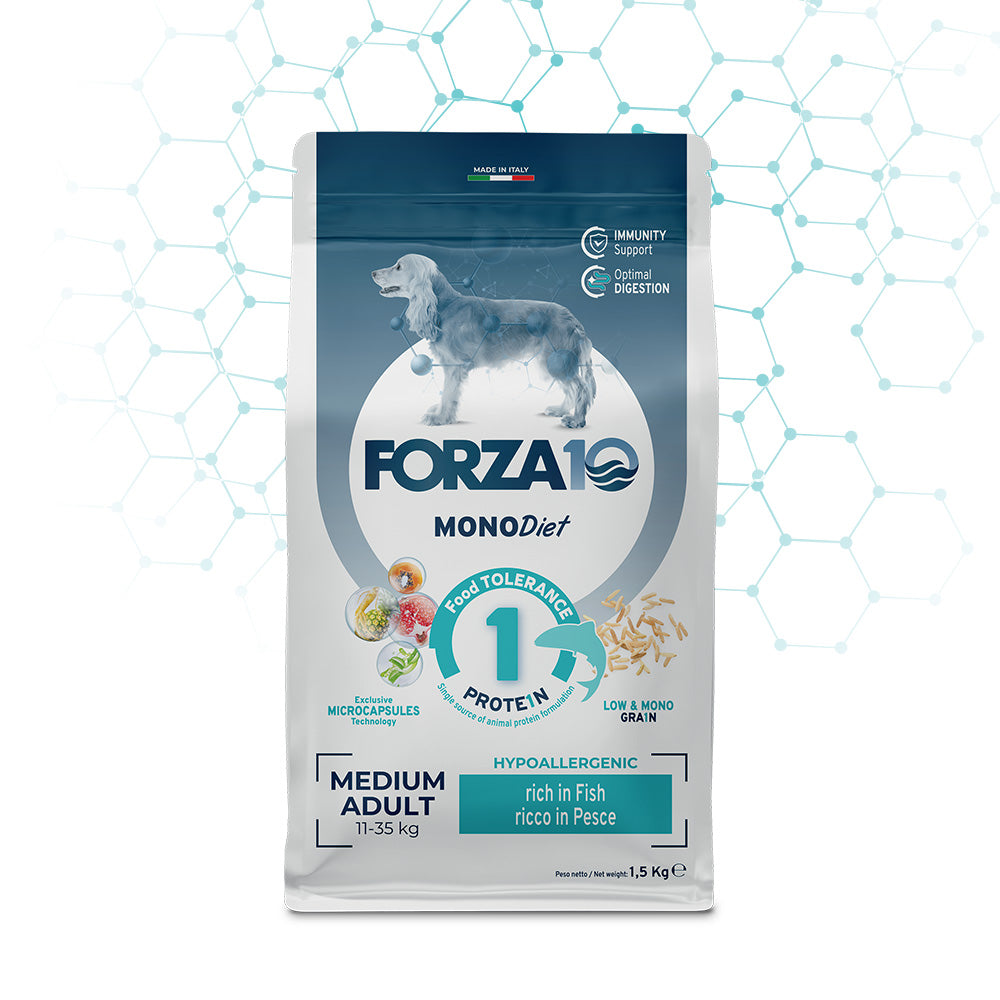 FORZA10 Medium Adult Diet su žuvimi
