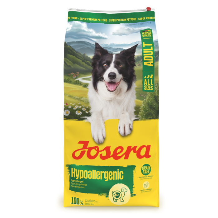 Josera Hypoallergenic begrūdis sausas pašaras jautriems šunims su vabzdžiais, 12,5 kg