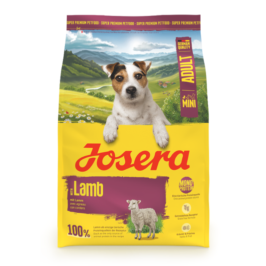 Josera Mini Lamb begrūdis sausas pašaras mažų veislių šunims su ėriena, 10 kg