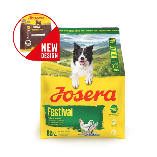 Josera Festival sausas pašaras šunims su lašiša, 12,5 kg su nauja pakuote