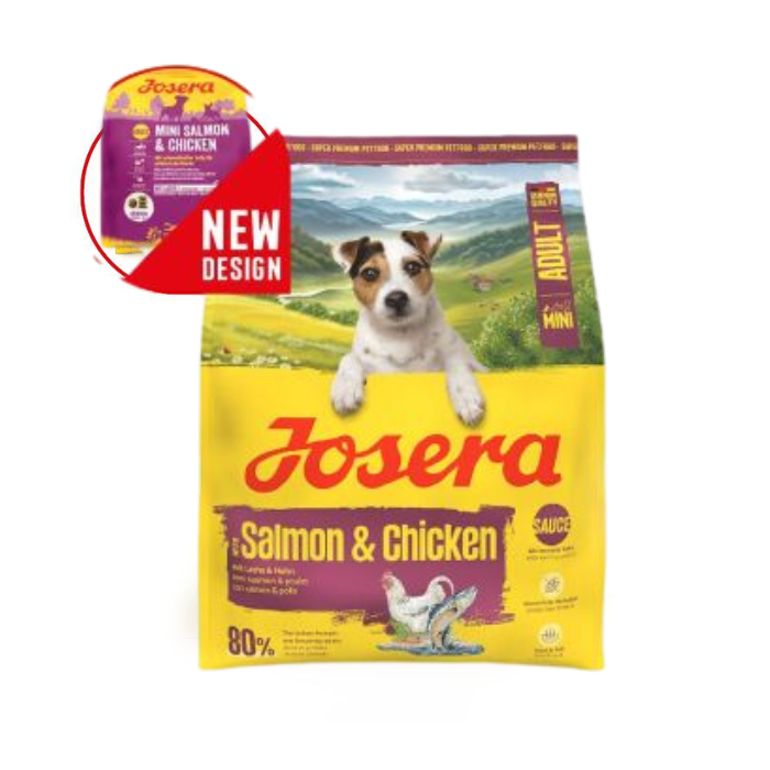 Josera Mini Salmon+Chicken sausas pašaras mažų veislių šunims su lašiša ir vištiena, 10 kg naujas įpakavimas