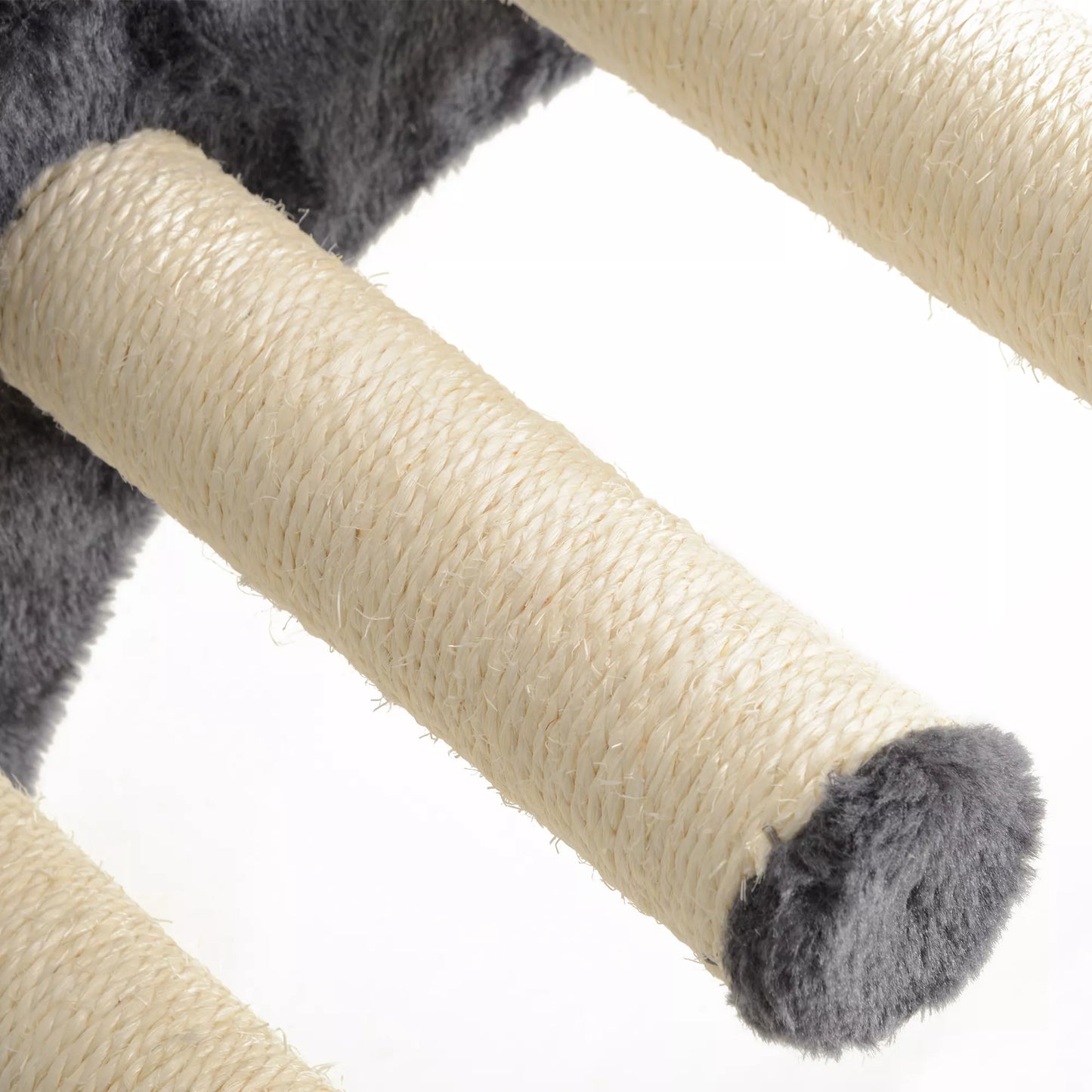 4 dalių katės laipiojimo sienelės komplektas su hamaku, katės tilteliu, iki 5 kg, tamsiai pilkas