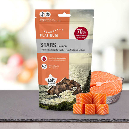 Platinum Stars Salmon skanėstai šunims su lašiša 185 g