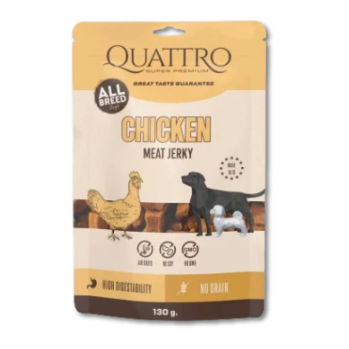 Quattro Maisto papildas suaugusiems šunims Jerky - Chicken Fillets su vištiena 130g