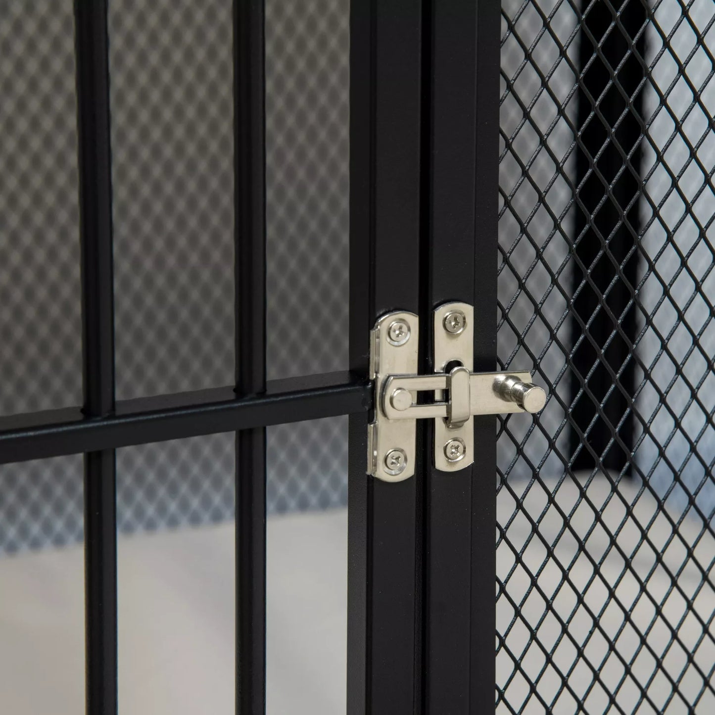 Šunų narvas, šunų transportavimo dėžė, vandeniui atsparus kilimėlis, išimamas dugno padėklas, užrakinamas, juodos spalvos, 80 x 55 x 71 cm