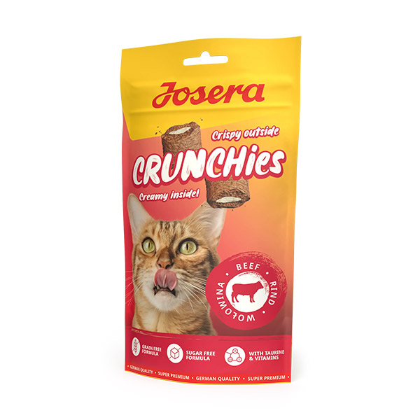 Josera Crunchies Beef jautienos skanėstai katėms, 60 g