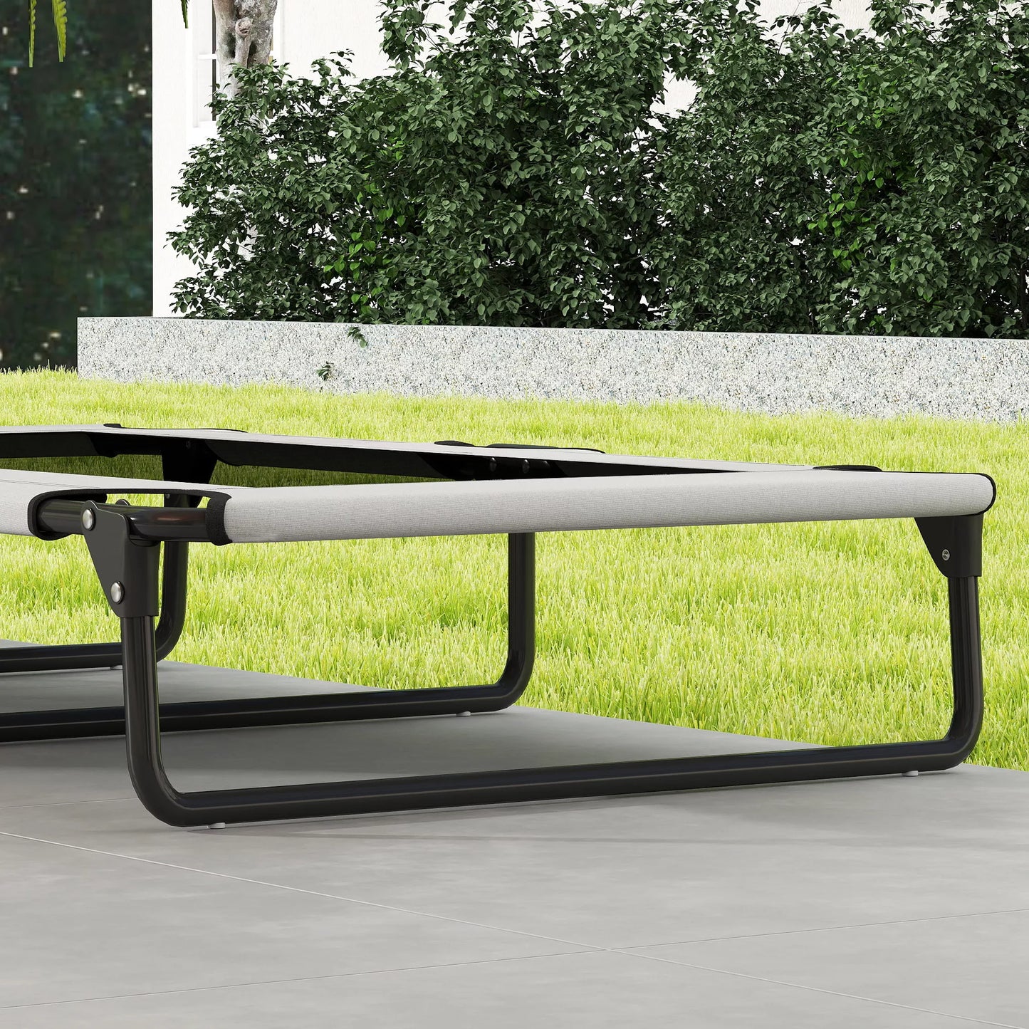 Nešiojama paaukštinta šunų lova, pakeltas naminių gyvūnėlių gultas su kvėpuojančiu tinkleliu, dideliems šunims, šviesiai pilka