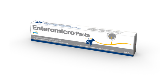 Enteromicro Pasta Complex Pašaro papildas katėms ir šunims esant ūminiams žarnyno absorbcijos sutrikimams 15ml