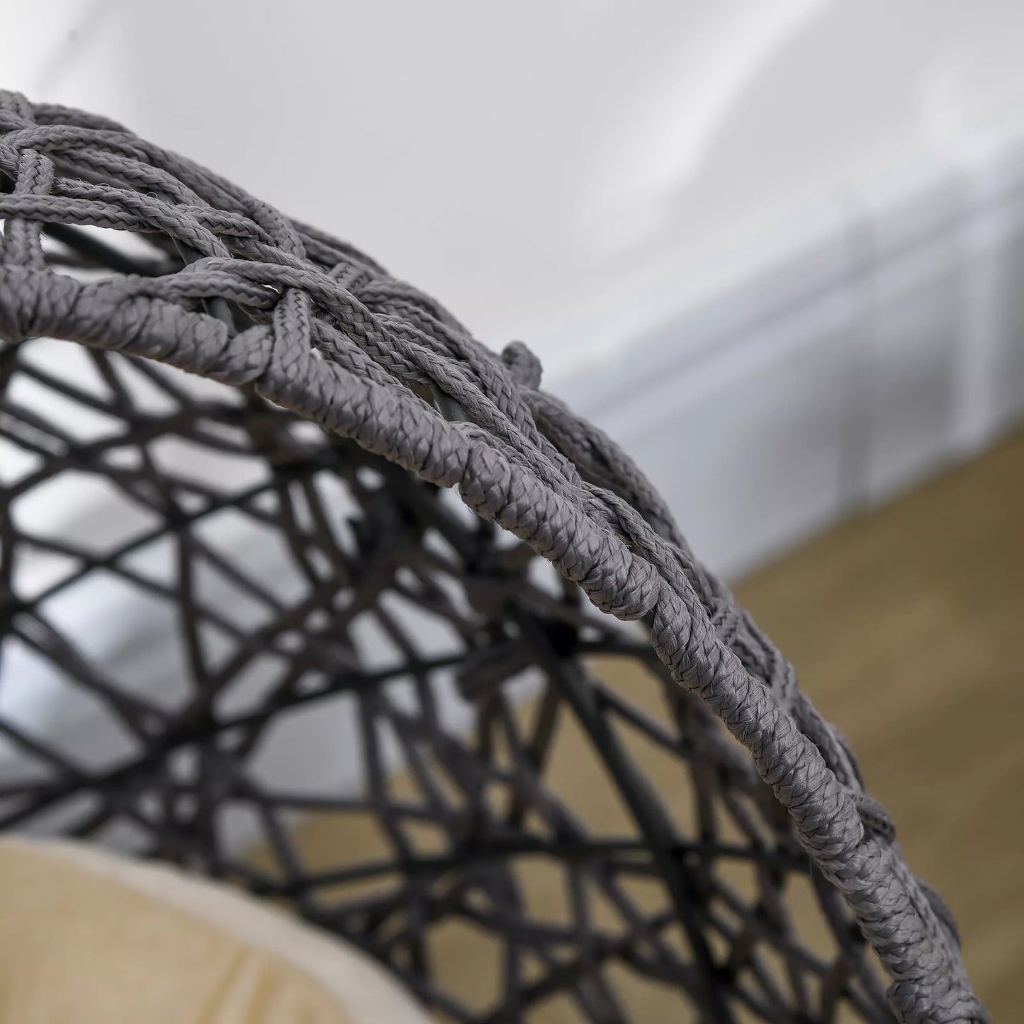 Kaķu grozs, kaķu gulta ar spilvenu, 2 daļu, 50 cm x 50 cm x 60 cm, krēmbalts + antracīts