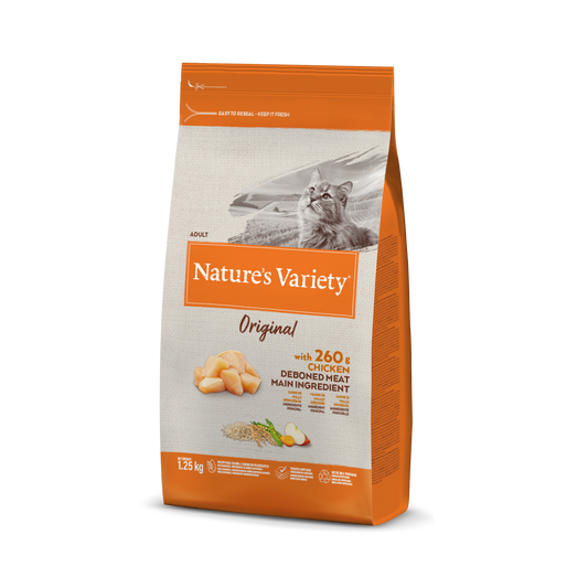Nature's Variety Original Adult Cat Sausas maistas suaugusioms katėms su vištiena 1,25 kg