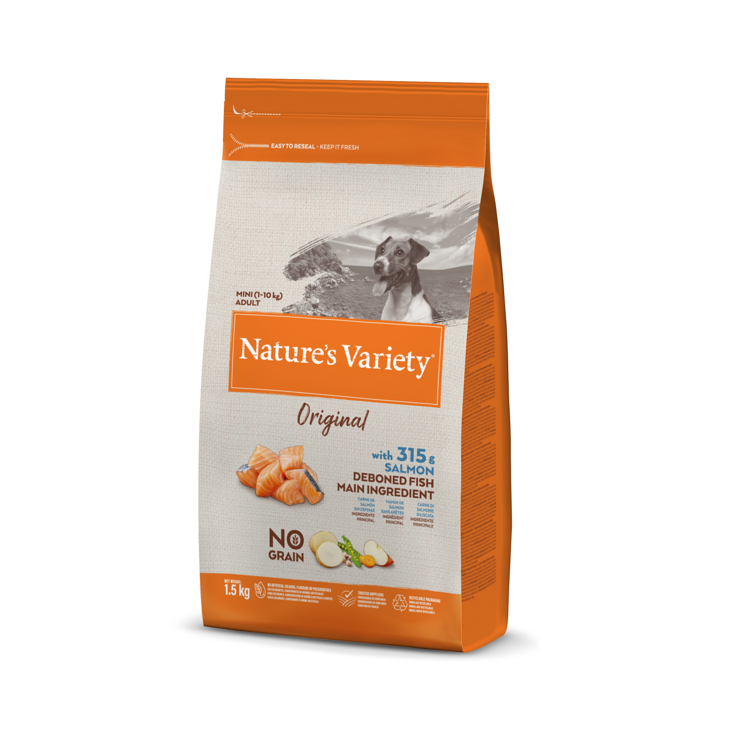 Nature's Variety Original Mini Adult (lašiša) 1,5 kg