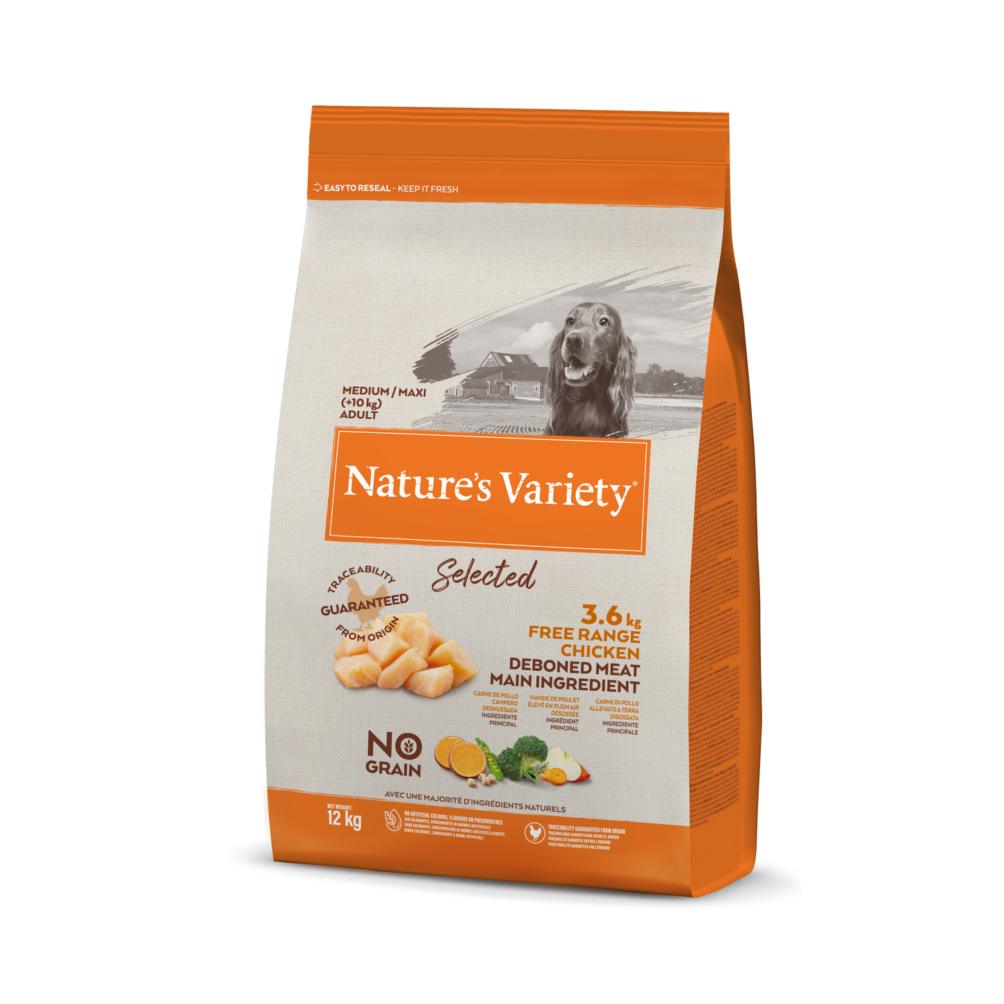 Nature's Variety Selected Med/Max Adult (vištiena) 12 kg