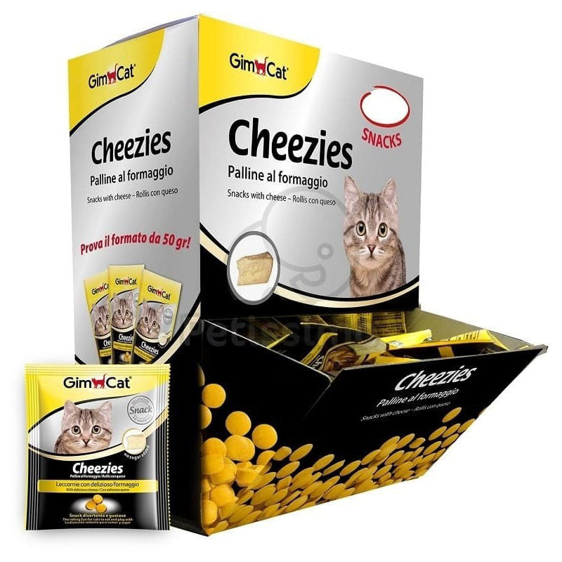 GimCat Cheezies skanėstai katėms su sūriu 10g