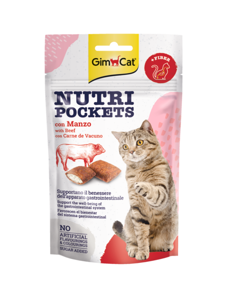 GimCat Nutri Pockets with Beef & Malt 60g