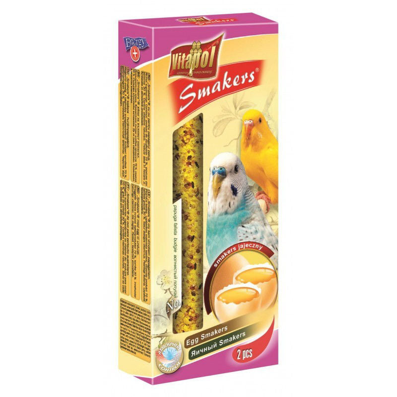 Vitapol Smakers skanėstas banguotosioms papūgėlėms, su kiaušiniu (2 vnt) 80g