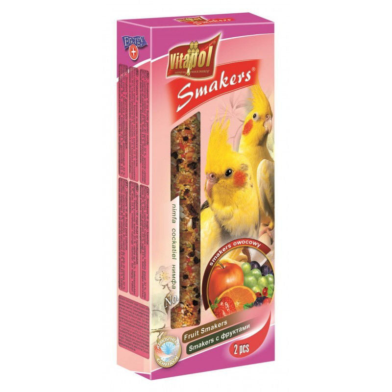 Vitapol Smakers skanėstas papūgoms Nimfoms, su vaisiais (2 vnt) 90g
