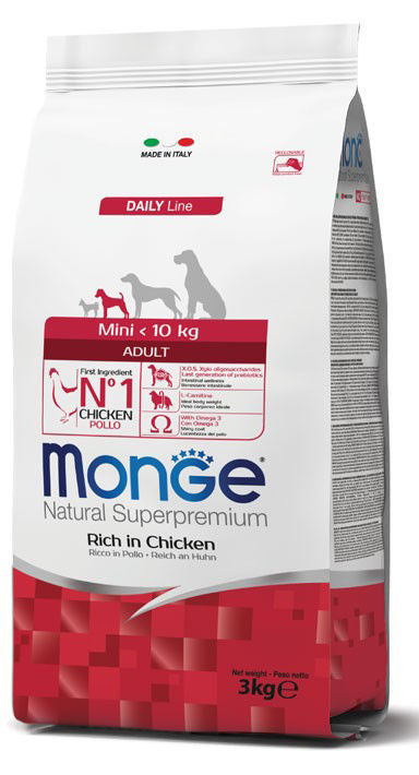 Monge mini adult sausas pašaras (vištiena) 7,5kg