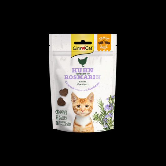Gimcat Crunchy Snacks traškūs skanėstai višta ir rozmarinu 50g