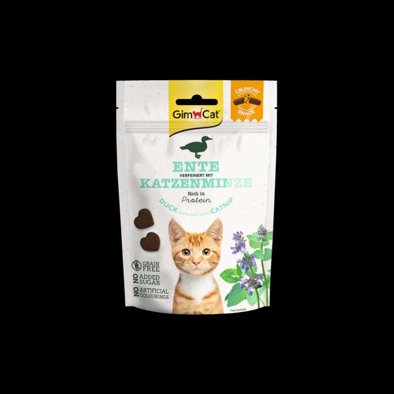 Gimcat Crunchy Snacks traškūs skanėstai su antimi ir katžole  50g