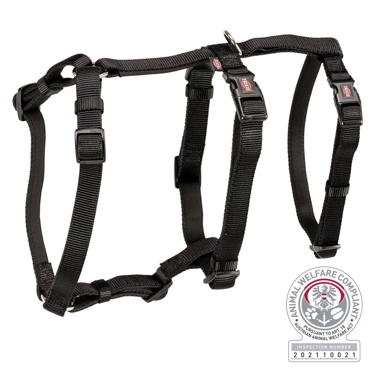 TRIXIE  Panic petnešos su apsauga nuo nuo pabėgimo, M-L 50-75 cm-20 mm, juodos